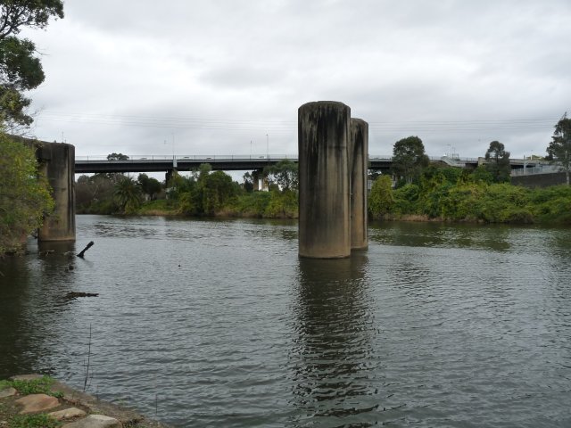 Decommissioned railway bridge, Liverpool where Janny Ely & family swam as kids